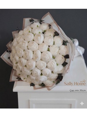 Sally Home Beyaz Şakayık Ihtişamı Gelin Buketi-Kız Isteme- Sevgiliye Hediye