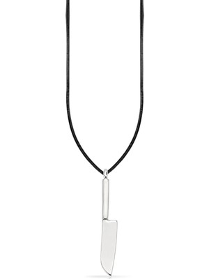 Oya Silver Şef Bıçak Tasarımlı Gümüş Kolye Ucu 4.5x0.5cm [OYOT397]