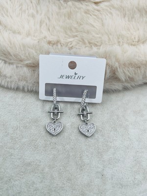 Bijüteri Küpe Gümüş Işıltılı Stil