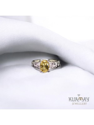 KURTAY JEWELLERY Cıtrıne Taşlı Gümüş Yüzük