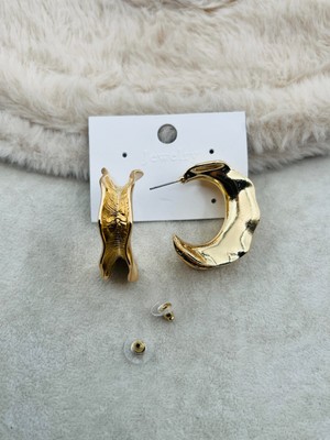 Bijüteri Küpe Altın Minimal Şıklık Şık Hediye