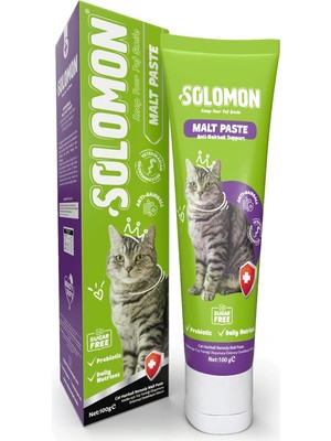 Solomon Malt Paste 100 gr Tüy Yumağı Önlemeyi Destekleyen Malt Macunu Şeker İçermez