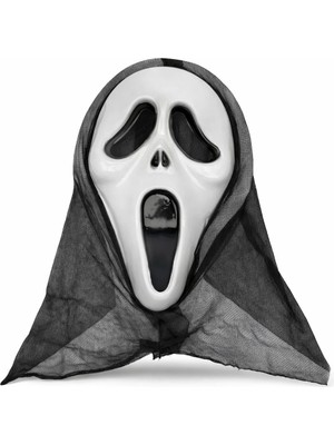 Modamizo Mey Ithalat® Kapşonlu Çığlık Maskesi Scream Maskesi - Hayalet Maskesi 33X21 cm