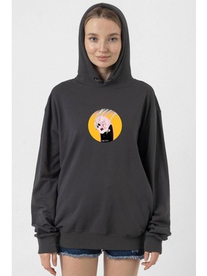 Tshirthane Meovv Meow Füme Kadın 2ip Kapşonlu