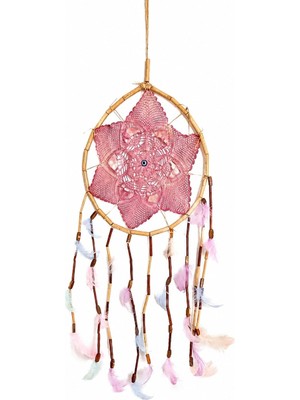 Es Dekor 25 cm Dream Catcher Yıldız Pembe 1ADET