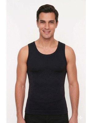 Westic Giyim Erkek Korse Atlet Dikişsiz Sıkılaştırıcı Göbek Toparlayıcı Göğüs Şekillendirici Slim Fit Atlet