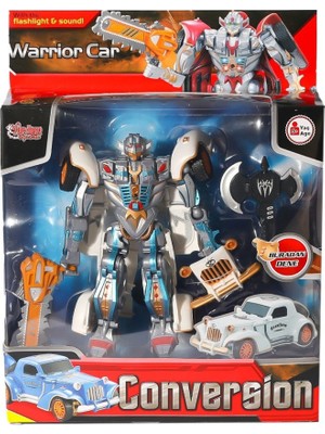 Uravas Store HW-668-1-2 Işıklı Dönüşebilen Robot Araba -Vardem