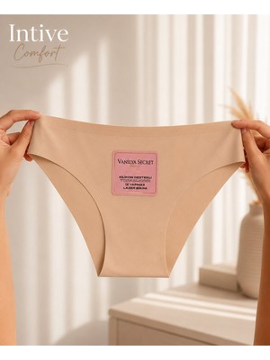 Intive Lingerie Intive Comfort Luna Beli Silikonlu Kaydırmaz Lazer Kesim Normal Bel Külot