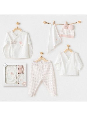Andywawa AC25550 Newborn Set Pınk Baloons 5'li Hastane Çıkışı Ekru