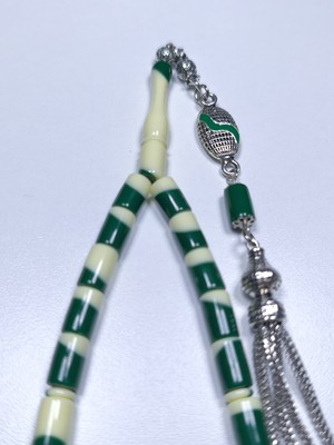 Efekentli Beyzbol Topu Yeşil Tesbih (7 x 11 Mm)