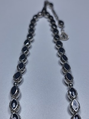 Efekentli Siyah Mineli Metal Alpaka Özel Tasarım Ağır Tesbih (11 x 8 x 6 Mm)