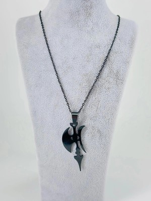 Uravas Store Tribal Balta Figürü Çelik Erkek Kolye - EKL0093