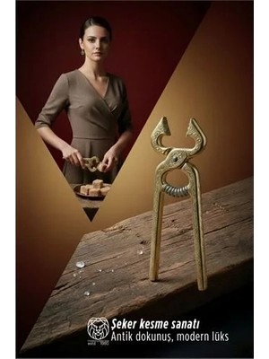 Uravas Store Selinay Serisi Osmanlı Motifli Gold Kıtlama Şeker Makası - 13 cm Antik Şeker Kırıcı 722901