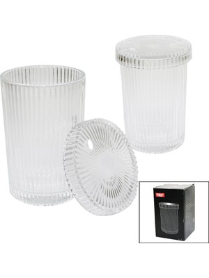 Uravas Store Çi̇zgi̇li̇ - Cam Bardak Kapakli - Pi̇petli̇ - Ori̇gami̇ Si̇ti̇lkahve - Sunum - Meşrubat (5047)