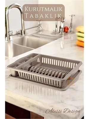 Uravas Store Bulaşık Durulama Sepeti Tabaklık Bulaşık Kurutmalık Kahve Alessi 715438
