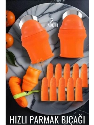 Uravas Store Hızlı Parmak Bıçağı Başparmak Sebze Kesici 2 Li Set
