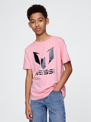 Gap Erkek Çocuk Pembe Messi Grafik T-Shirt