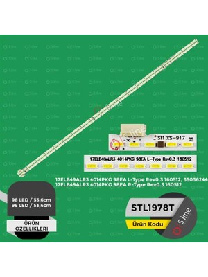 Uravas Store 49" Vestel 17ELB49ALR3,4014PKG 98EA L-Type REV0.3,4014PKG 98EA R-Type Tv Ledi