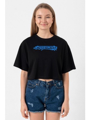 Need For Speed Most Wanted Siyah Kadın Crop Tshirt
