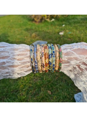 Regina Gems Golden Butterfly Mineli Bilezik Çok Renkli