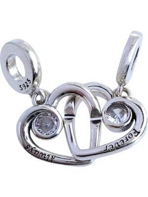 Luna Luster 925 Ayar Gümüş Forever & Always Ikili Charm