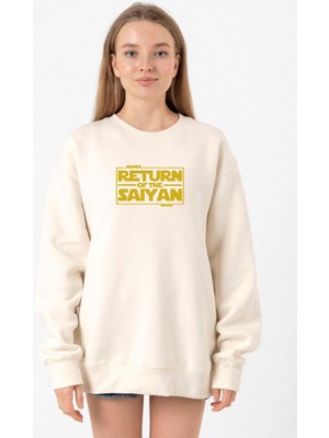 Tshirthane Dragon Ball Z Anime Namek Wars Ekru Kadın 2ip Sweatshirt