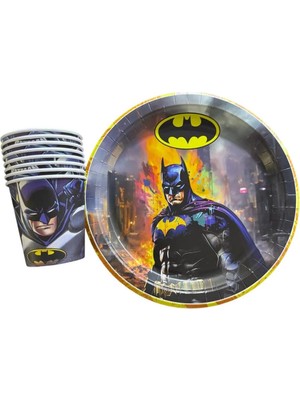 PM Party Concept 8li Karakterli Tabak Bardak Seti Batman