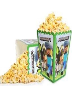 Mutlu Anılar Parti Evi Minecraft Popcorn Kutusu