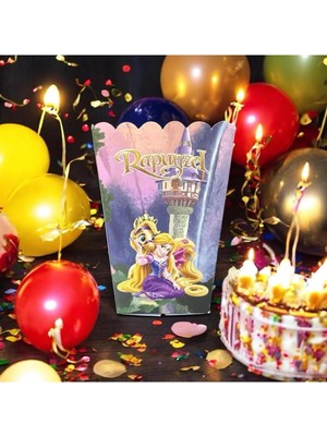 Cadde Süs Rapunzel Temalı Popcorn 8'li Mısır Kutusu