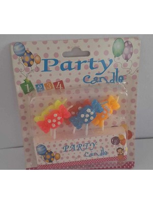 Mutlu Anılar Partievi Mutlu Anılar Parti Evi Mini Şeker Şekillli Mum Seti