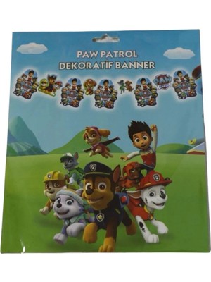 PM Party Concept Dekoratif Banner Paw Patrol