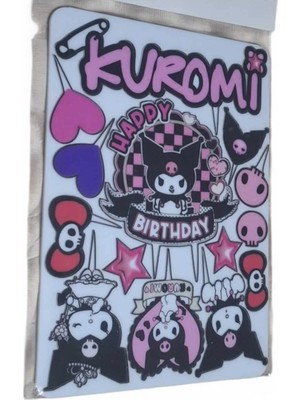 Mutlu Anılar Parti Evi Kuromi Pasta Süsü,kuromili Pasta Süsü