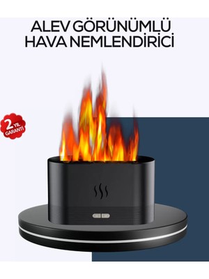 Esranın Dünyası Aromatik Oda Kokusu Difüzörü Alev Tasarımlı LED Işıklı Nemlendirici
