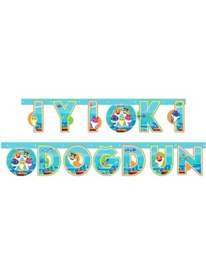 Iyiki Doğdun Harf Set Baby Shark Süs