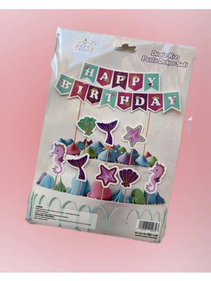 My Paper Craft Deniz Kızı Pasta Dekor Seti