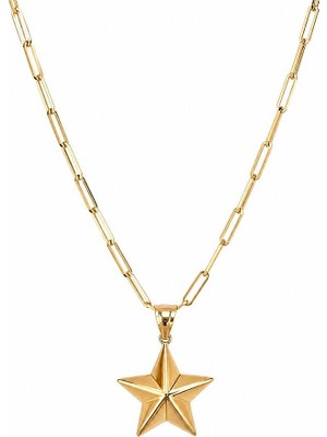 Sembol Gold 14 Ayar Stella Yıldız Ataç Altın Kolye 1,45 Gram 50 cm