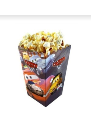 Balonevi Arabalar Temalı Doğum Günü Mısır Kutusu Popcorn Kutu 8 Adet