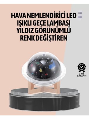 Esranın Dünyası Gece Lambası Özellikli Taşınabilir Nemlendirici ve Aromaterapi Cihazı USB Girişli