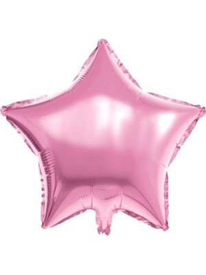 BenimMarifetlerim Açık Pembe Yıldız Folyo Banlon 18 Inch 45 cm