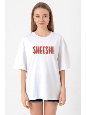 Babymonster Sheesh Beyaz Kadın Oversize Tshirt
