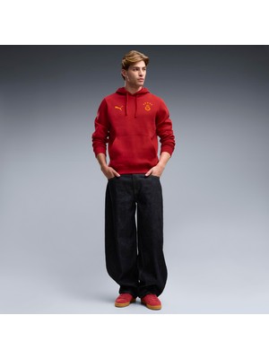 Puma Erkek Kırmızı Puma Gsk Ftbless Hoodie Fl Galatasaray Ftblessentıals Erkek Kapüşonlu Sweatshırt
