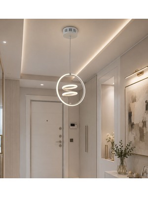 TT329-BY Tt Aydınlatma Içte Kıvrımlı Mat Beyaz LED Avize