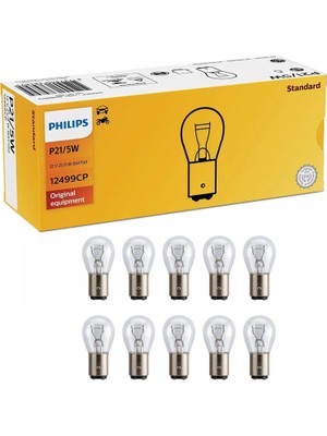 Shopwave P21/5W 12V BAY15D Stop/park Lambası, 10'lu Paket, 12499CP