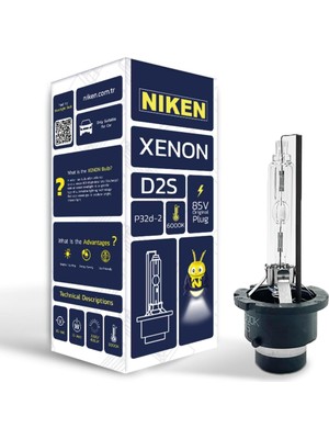 Shopwave Niken D2S 6000K Beyaz Xenon Far Ampulü, 85V, 35W, P32D-2, 6000K