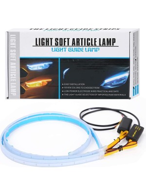 Shopwave Bolivia's Araba LED Işık Şeridi, 60CM Esnek Şerit, Yüksek Parlaklık, Dinamik Aydınlatma Efe
