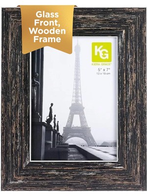 Shopwave Kiera Grace Zımpara Reçine Benzersiz Çiftlik Evi Resim Çerçevesi, 12,7 cm x 17,78 Cm, Kararmış Ahşa