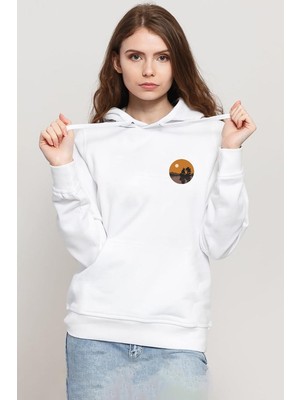 Tshirthane One Piece Anime Thousand Sunny Beyaz Kadın 3ip Kapşonlu Sweatshirt