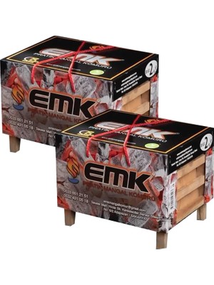 Shopwave Emk Pratik Mangal Kömürü, 2 kg x 2 Adet, Barbekü Mangal Için