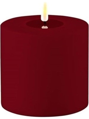 Shopwave Deluxe Homeart Bordo Rengi LED Dış Mekan Mum 10X10 cm - De RF-UL-0042