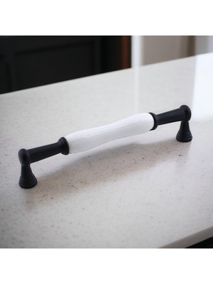 Shopwave Anav Porselen Kulp 160 mm Mobilya Çekmece Mutfak Dolabı Dolap Kapak Kulpları Kulb Kulpu Siyah